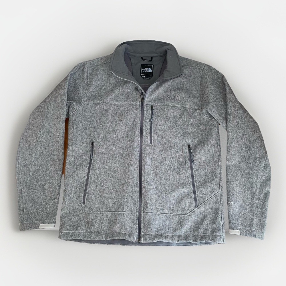 The North Face Men's Gray Windwall Softshell‎ Full Zip Mock Neck Jacket Size: M